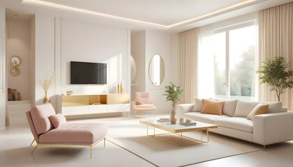 Photo interior modern design room 3d illustration