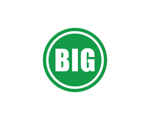 BIG logo design vector template. BIG