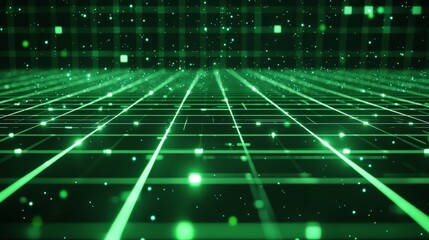 A green digital grid pattern with a glowing effect, perfect for tech-themed projects