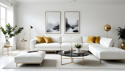 Photo interior modern design room 3d illustration