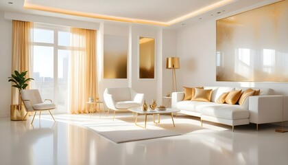 Fototapeta premium Photo interior modern design room 3d illustration