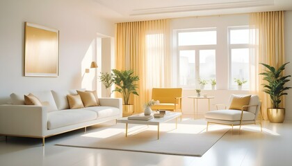 Fototapeta premium Photo interior modern design room 3d illustration