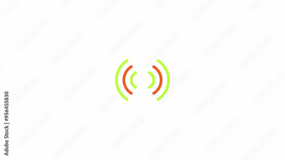 Poster arch lines rotating in different directions loading animation. checkup animated element 2d abstract 