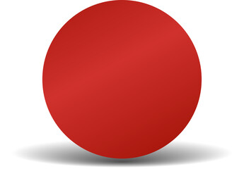 Red paper circle and shadow. Element for design