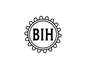 BIH logo design vector template. BIH
