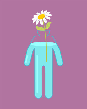 The body is a vase for flowers