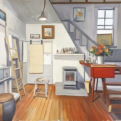 studio interior painting