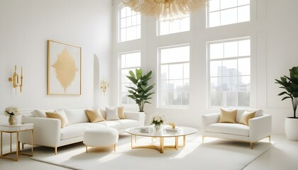 Fototapeta premium Photo interior modern design room 3d illustration