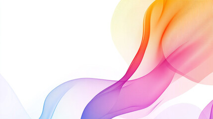 Obraz premium abstract orange and blue wave lines on white background