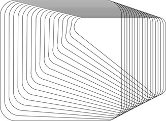 Rounded square line with blending modern. Technology style, future, science, digital