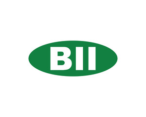 BII logo design vector template. BII