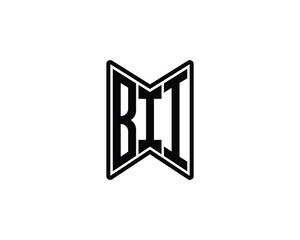 BII logo design vector template. BII