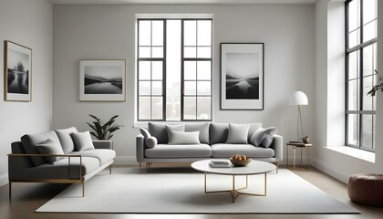 Photo interior modern design room 3d illustration