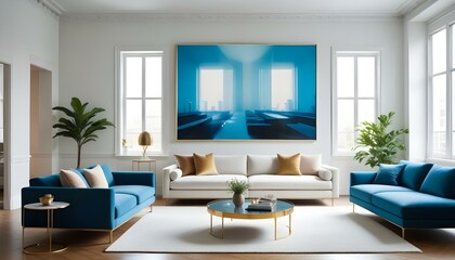 Photo interior modern design room 3d illustration