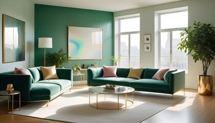 Photo interior modern design room 3d illustration