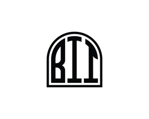 BII logo design vector template. BII