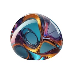 Abstract glass shape, 3d render