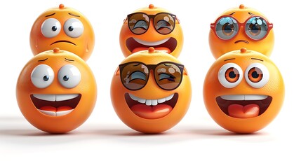 Obraz premium Animated GIF sticker pack, fun expressions, 