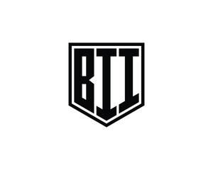 BII logo design vector template. BII