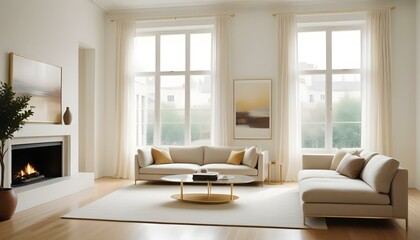 Fototapeta premium Photo interior modern design room 3d illustration