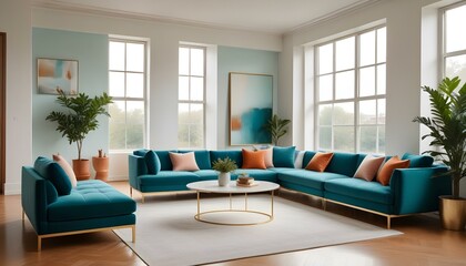 Photo interior modern design room 3d illustration