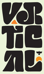 Vertical mural typography poster print
