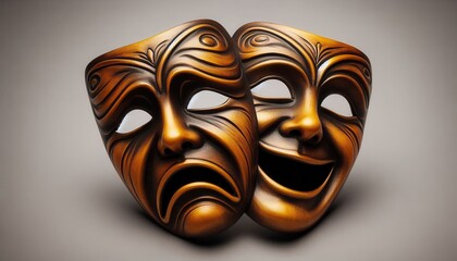 crying and laughing theater mask