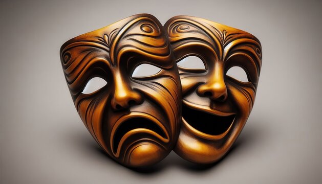 crying and laughing theater mask