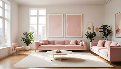 Fototapeta premium Photo interior modern design room 3d illustration