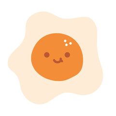 Cute egg yolk illustration