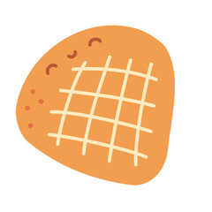 Cute waffle illustration