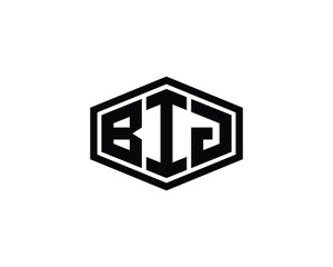 BIJ logo design vector template. BIJ