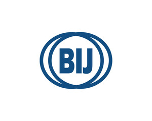 BIJ logo design vector template. BIJ