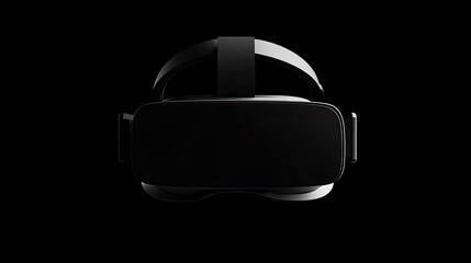 Virtual reality headset isolated on black background.