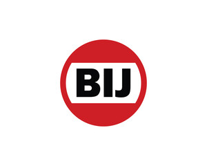 BIJ logo design vector template. BIJ