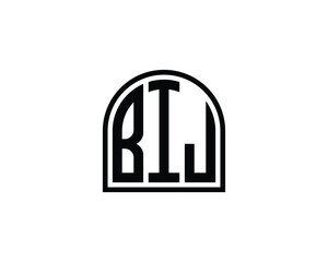 BIJ logo design vector template. BIJ