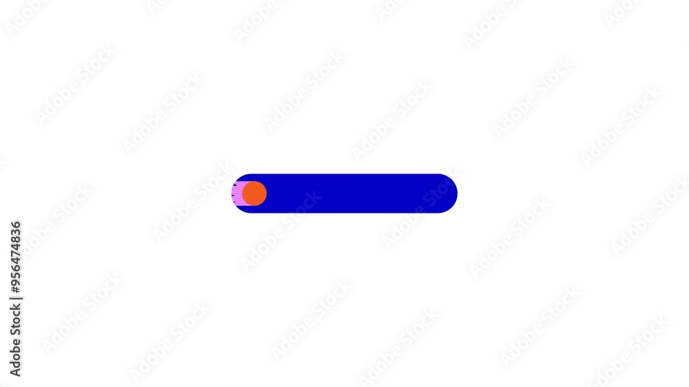 Fototapete meteor flying along horizontal bar loading animation. cosmic theme animated element 2d abstract 4k v
