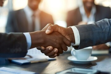 Analyzing Financial Report Graphs in a Business Meeting