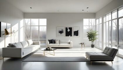 Photo interior modern design room 3d illustration