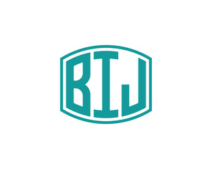 BIJ logo design vector template. BIJ