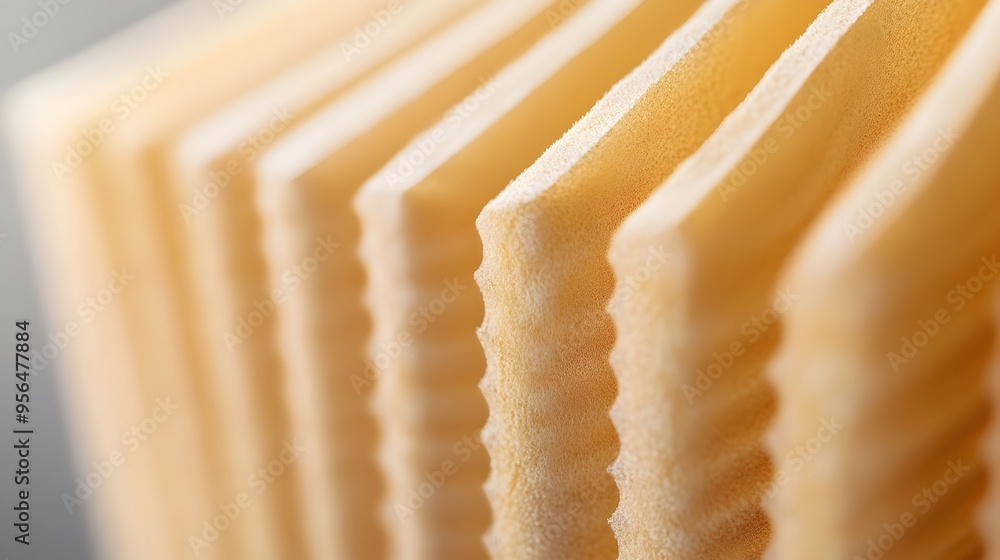 Poster macro photograph showcasing the intricate details of an air filter being inserted highlighting the p