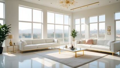 Fototapeta premium Photo interior modern design room 3d illustration