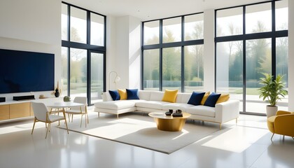 Photo interior modern design room 3d illustration