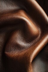 Luxurious Brown Leather Texture. AI generated illustration