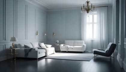 Photo interior modern design room 3d illustration
