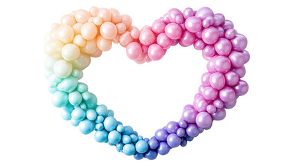 Obraz premium Colorful Balloons Forming Heart Shape.