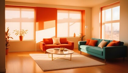 Fototapeta premium Photo interior modern design room 3d illustration