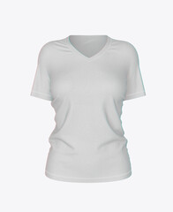 Women s V-Neck T-Shirt Mockup. 3D Model