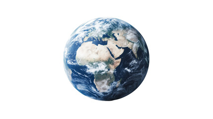 Fototapeta premium Planet earth, globe, Africa, isolated, on transparent background 