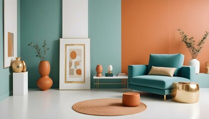 Photo interior modern design room 3d illustration